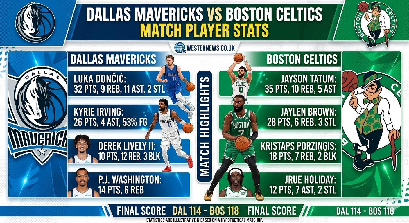 dallas mavericks vs boston celtics match player stats